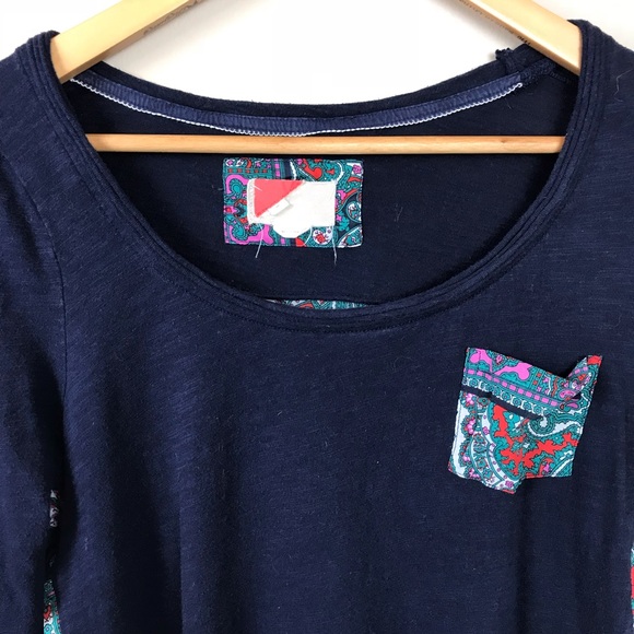 Anthropologie Paper Locket Navy & Paisley Shirt - Picture 3 of 4